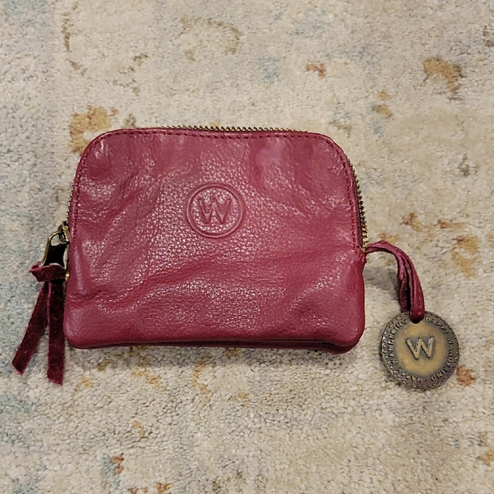 Wanderers Burgundy Leather Coin Purse
